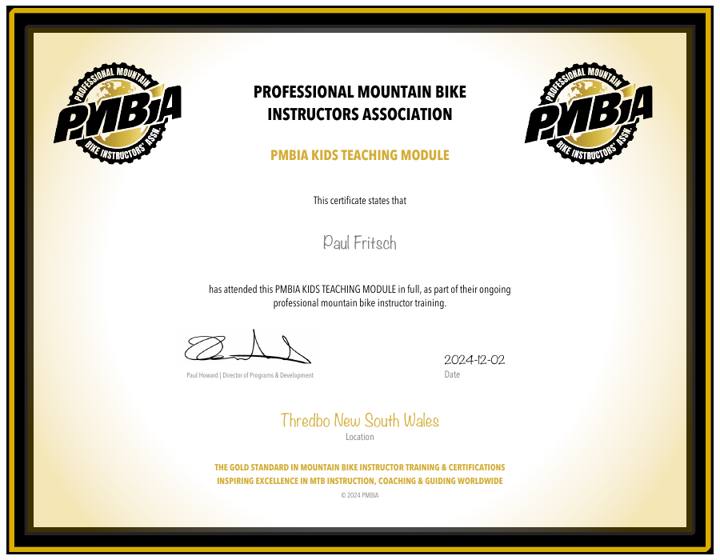 PMBIA Kids Teaching Module — Paul Fritsch